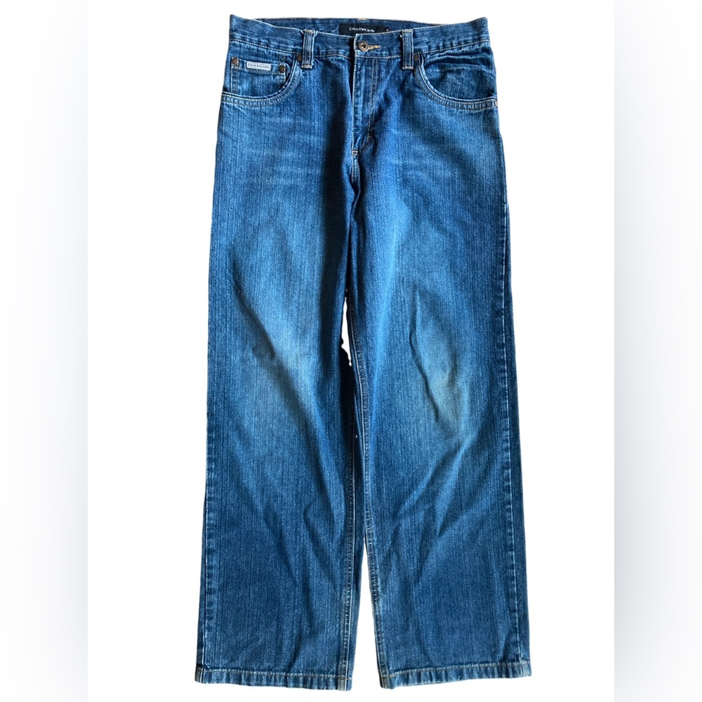 Calvin Klein Jeans Women’s Size 16 Mud Blue  11” Rise Straight/Loose Fit